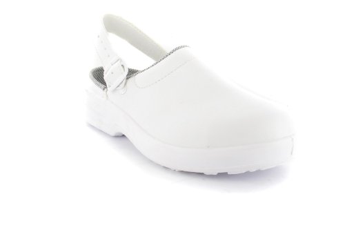 SANTOS - Arbeits- Sicherheits-Clogs - Weiß Schuhe in Übergrößen, Größe:43 von SANTOS