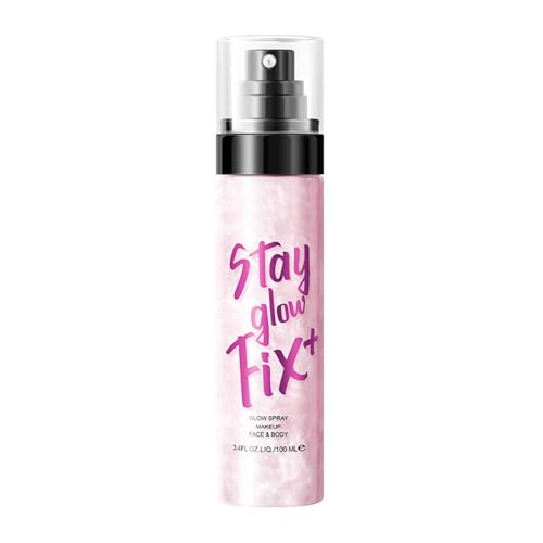 Shimmer Dewy Setting Spray, Illuminating Makeup Facial Mist,Long Lasting Hydrating Make Up Finishing Spray for Face,Water-Resistant Shimmering Oil Mist,Protects and Plumps Dehydriated Skin von SANZHUAN