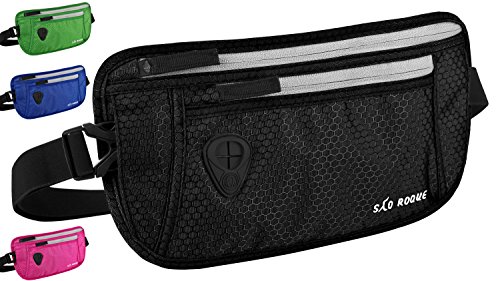 SAO ROQUE ® Bauchtasche Damen Herren (S) Reisepasshülle Gürteltasche Reise Gadgets mit RFID Blocker, Hüfttasche stylisch, Geldgürtel flach (Schwarz) SAO ROQUE ® Bauchtasche Damen Herren (S) Reisepasshülle Gürteltasche Reise Gadgets mit RFID Blocker, Hüfttasche stylisch, Geldgürtel flach (Schwarz) von SAO ROQUE
