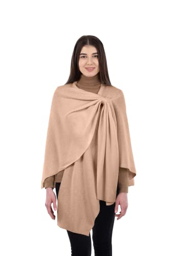 Drapierter Schal Lammwollmischung Wraps für Damen Poncho Einheitsgröße von SAOL