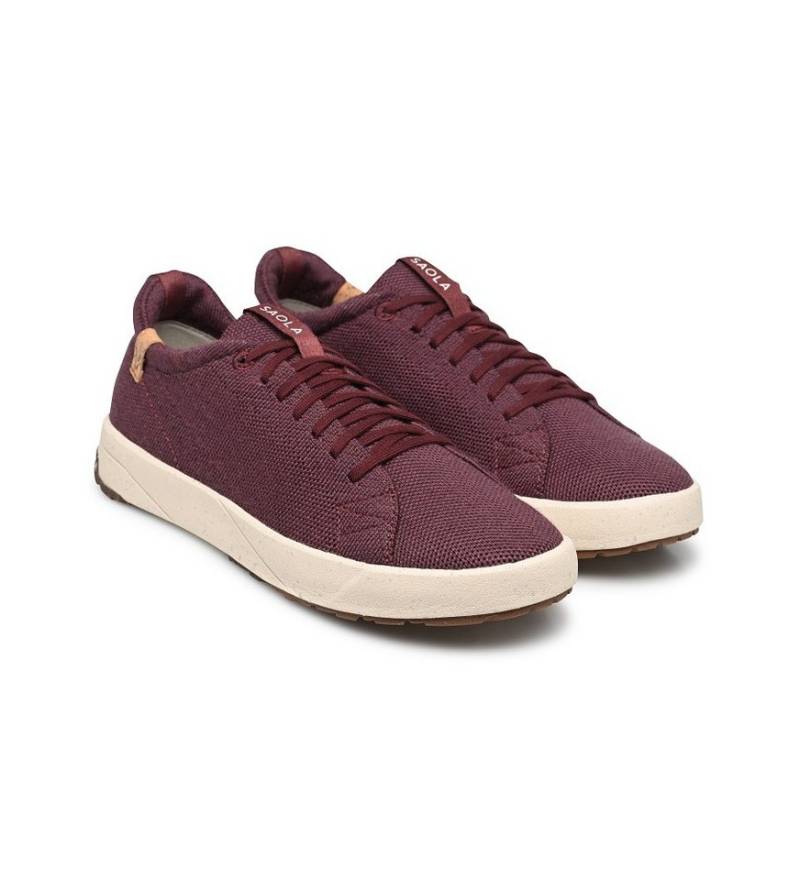 SAOLA Cannon Knit 2.0 Wool (Merinowolle) weinrot Damen Sneaker von SAOLA