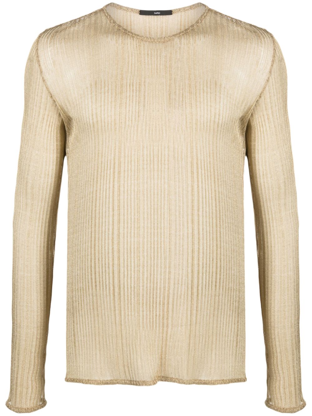 SAPIO Semi-transparenter N22 Pullover - Gold von SAPIO