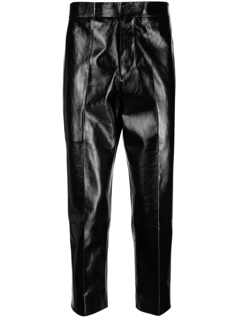 SAPIO Cropped-Hose aus Leder - Schwarz von SAPIO