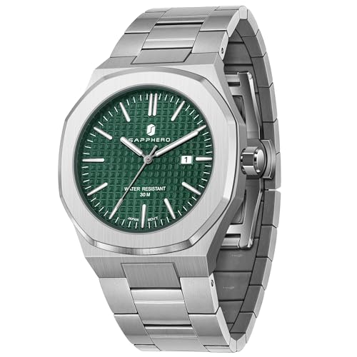 SAPPHERO Herren Uhren Armbanduhr für Männer 50M wasserdichte Uhr Uhren für Männer Mode Sport Geschäftlich Datum Zeit Geschenkbox Geschenk von SAPPHERO