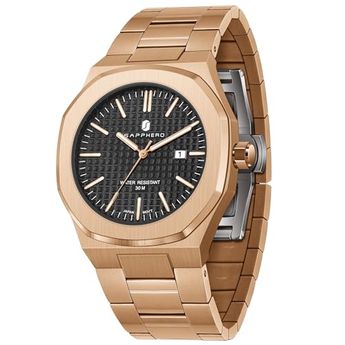 SAPPHERO Herren Uhren Armbanduhr für Männer 50M wasserdichte Uhr Uhren für Männer Mode Sport Geschäftlich Datum Zeit Geschenkbox Geschenk von SAPPHERO