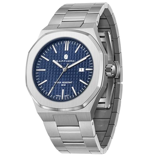 SAPPHERO Herren Uhren Armbanduhr für Männer 50M wasserdichte Uhr Uhren für Männer Mode Sport Geschäftlich Datum Zeit Geschenkbox Geschenk SAPPHERO Herren Uhren Armbanduhr für Männer 50M wasserdichte Uhr Uhren für Männer Mode Sport Geschäftlich Datum Zeit Geschenkbox Geschenk von SAPPHERO