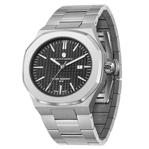 SAPPHERO Herren Uhren Armbanduhr für Männer 50M wasserdichte Uhr Uhren für Männer Mode Sport Geschäftlich Datum Zeit Geschenkbox Geschenk SAPPHERO Herren Uhren Armbanduhr für Männer 50M wasserdichte Uhr Uhren für Männer Mode Sport Geschäftlich Datum Zeit Geschenkbox Geschenk von SAPPHERO