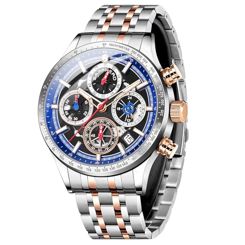 SAPPHERO Uhren Herren Chronograph Herrenuhren Analog Quarz, 50M Wasserdicht, Casual Business Armbanduhr, Stylisches Design, Elegantes Geschenk SAPPHERO Uhren Herren Chronograph Herrenuhren Analog Quarz, 50M Wasserdicht, Casual Business Armbanduhr, Stylisches Design, Elegantes Geschenk von SAPPHERO
