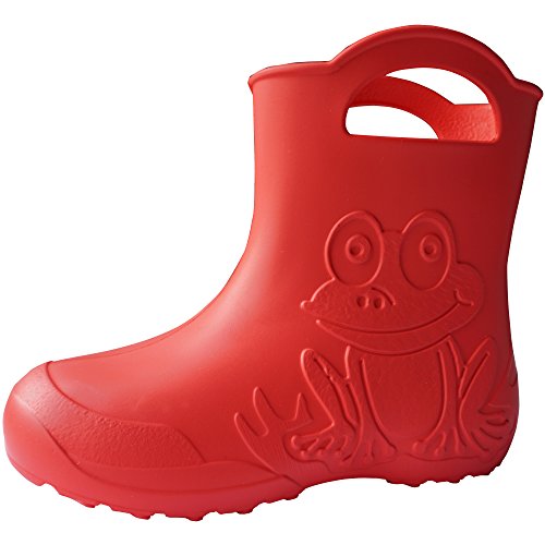 Demar Kinder Mädchen Jungen Gummistiefel Regenstiefel leichtes Eva Material Korallenrote 28/29 EU Demar Kinder Mädchen Jungen Gummistiefel Regenstiefel leichtes Eva Material Korallenrote 28/29 EU von SAPRO SYSTEM