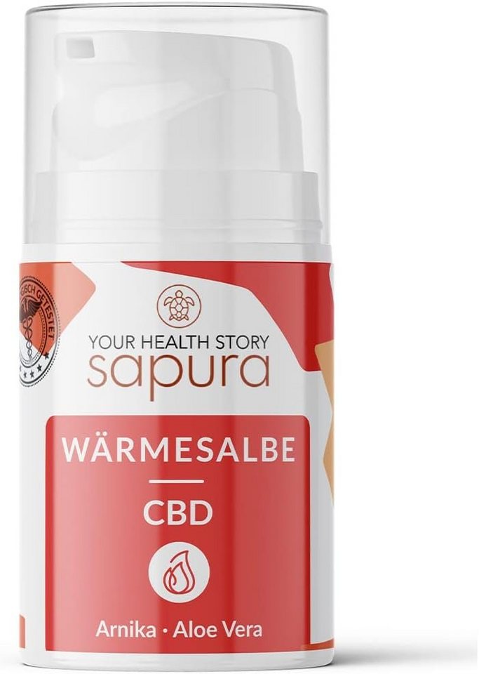 SAPURA Health Hautcreme CBD Wärmesalbe Schmerzsalbe extra stark, Arnika, Teufelskralle, 1-tlg., Extra stark, CBD von SAPURA Health