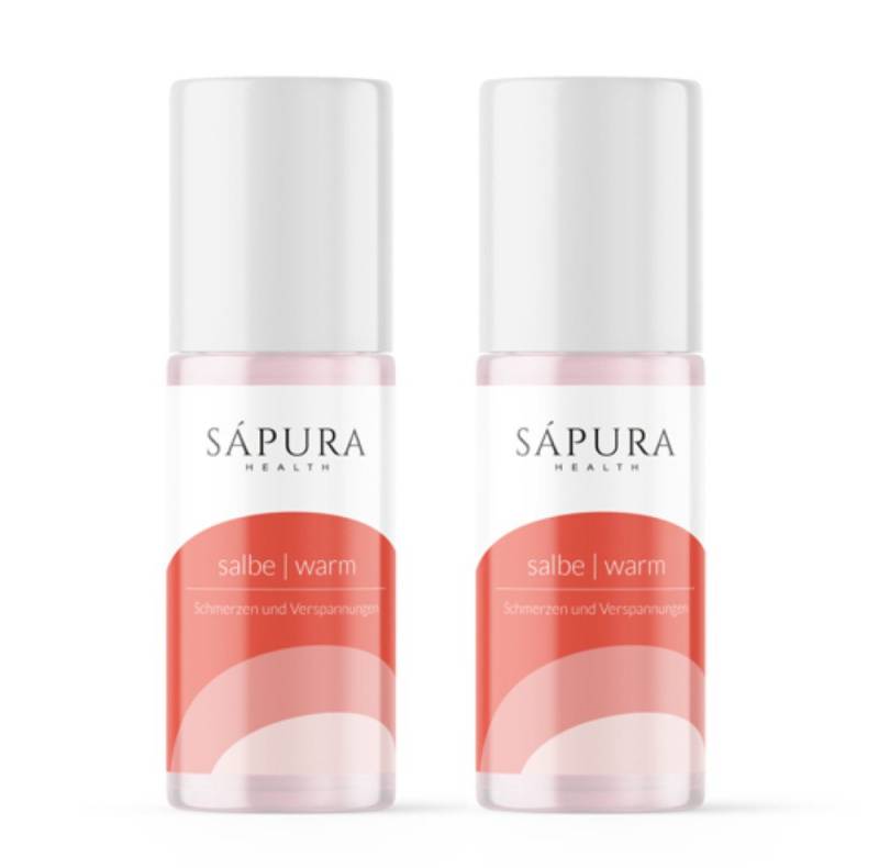 SAPURA Health Wärmepflaster Wärmesalbe Schmerzsalbe Roll-On - Extra Stark für Rücken & Schulter (2 St) von SAPURA Health