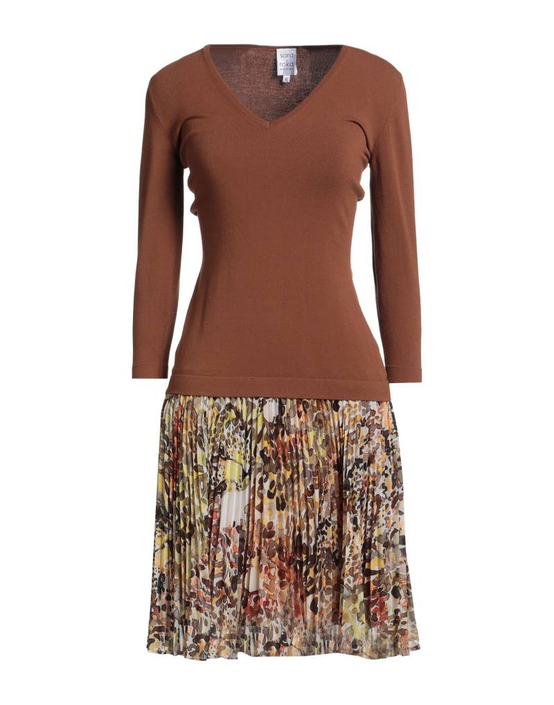 SARA ROKA Midi-kleid Damen Braun von SARA ROKA