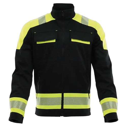 SARA Arbeitsjacke Herren - Arbeitskleidung Herren mit Stretch-Einsätze - Multifunktionale Bundjacke mit Taschen - Arbeitsbundjacke mit Reflektierenden Elementen Gr. 46-64 von SARA