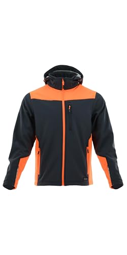 SARA WORKWEAR Arbeitsjacke Herren Softshell - Arbeits Softshelljacke Wasserdicht, Winddicht und Atmungsaktiv - Arbeitskleidung Herren aus Fluoreszierenden Materialien Gr.S-XXXL von SARA