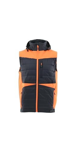 SARA WORKWEAR Arbeitsweste Herren Ärmellose - Hybrid Arbeit Weste mit Kapuze und Einsätzen aus Softshell-Stoff - Gr. S-XXXL von SARA