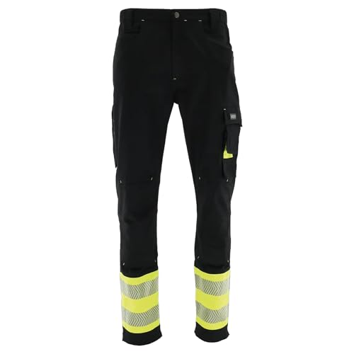 SARA Workwear Arbeitshosen Männer - Arbeitshose Herren mit Kniepolstertaschen, elastischem Bund und vielen Taschen - Mit reflektierenden Elementen Gr.46-64 von SARA