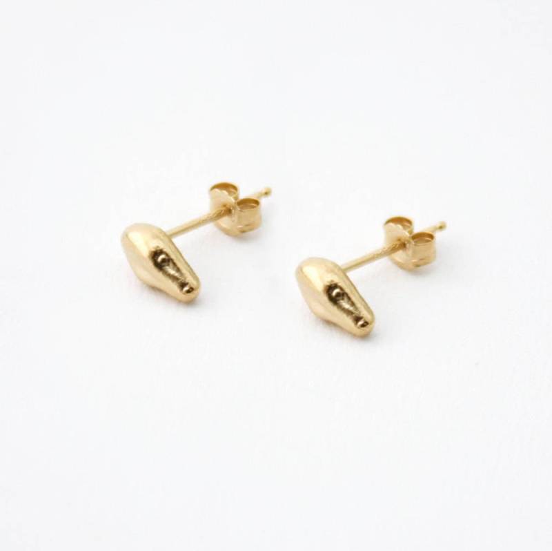 Schlangen Ohrstecker/Schlangenkopf Kleine Gold Handmade Schlangen Ohrstecker/Schlangenkopf Kleine Gold Handmade von SARAHHEALYDESIGNNYC