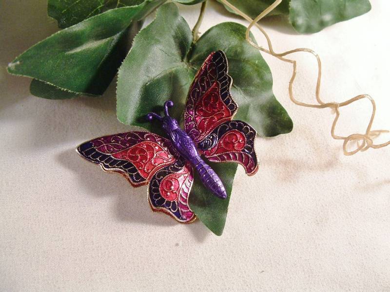 Schöne Farben Jahrgang Estate 70Er Jahre W. Deutschland Emaille & Gold Leaf Schmetterling Brosche Schöne Farben Jahrgang Estate 70Er Jahre W. Deutschland Emaille & Gold Leaf Schmetterling Brosche von SARAHSVINTAGEBAUBLES