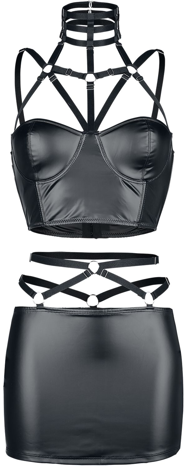 Saresia 2-teiliges Harness Set Wäsche-Set schwarz in XS-S von SARESIA
