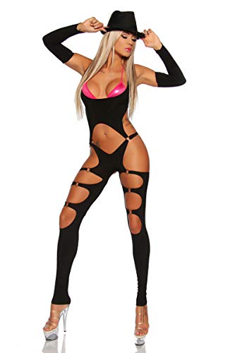 Schwarzer Frauen Dessous Gogo-Overall Body & Armstulpen dehbar Blickdicht erotisch One Size S/M Schwarzer Frauen Dessous Gogo-Overall Body & Armstulpen dehbar Blickdicht erotisch One Size S/M von SARESIA
