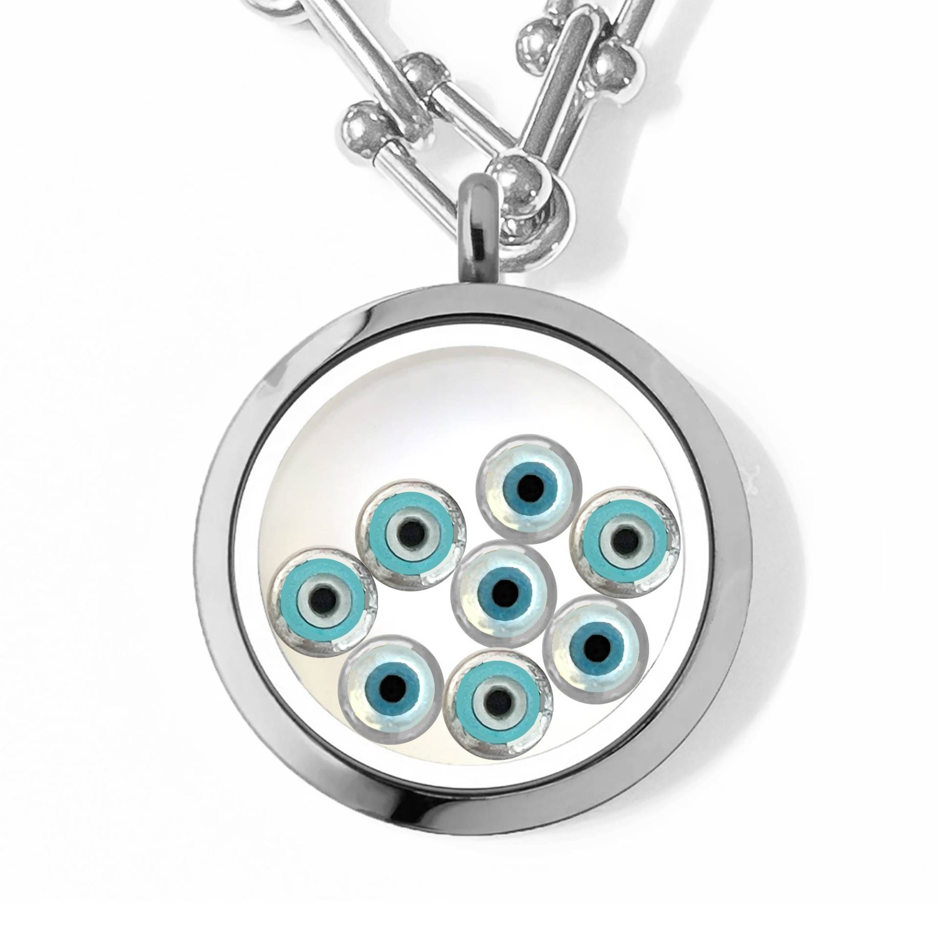 Hamsa Halskette | Layering Klare Medaillon Hand Der Fatima Auge Geschenk Hamsa Halskette | Layering Klare Medaillon Hand Der Fatima Auge Geschenk von SARIDJO