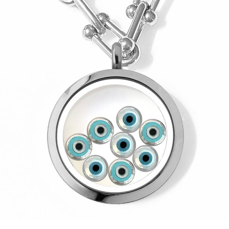 Hamsa Halskette | Layering Klare Medaillon Hand Der Fatima Auge Geschenk Hamsa Halskette | Layering Klare Medaillon Hand Der Fatima Auge Geschenk von SARIDJO