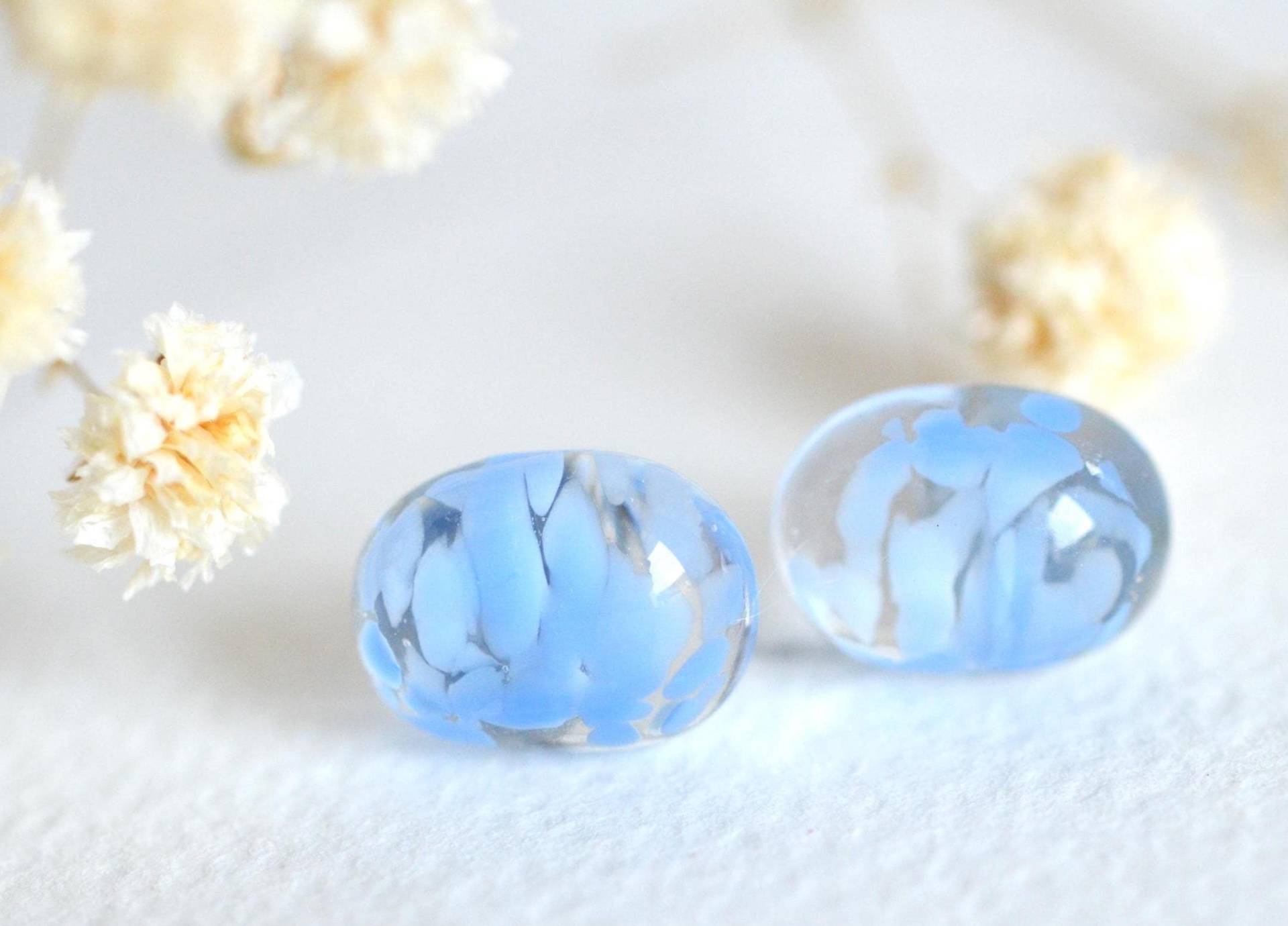 Ref 318 Klare Glas-Poster Mit Veilchenblauen Glaseinlagen von SARIYER