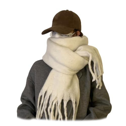 Fashion Imitation Wool Scarf, Women's Winter Warm Scarf, Fashion Chunky Oversized Scarves Wrap Shawl (beige,ONE SIZE) von SARUEL