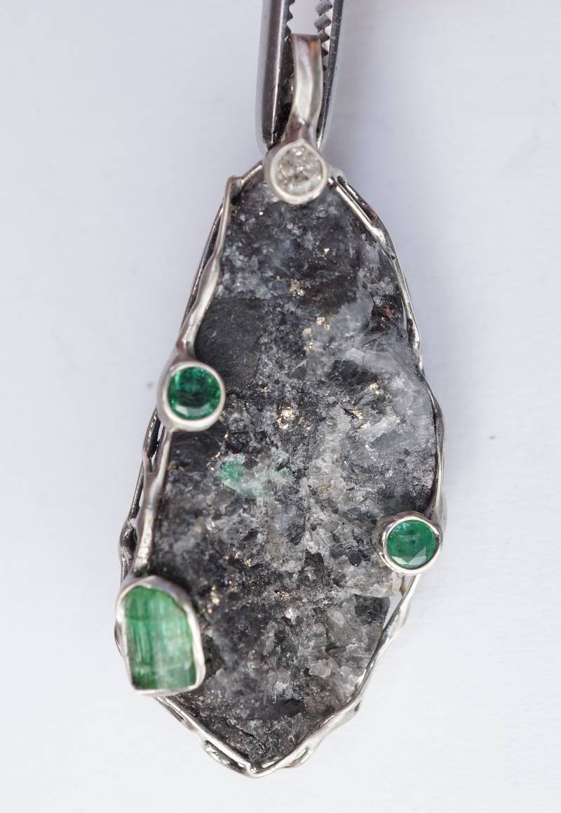 Smaragd Diamant Anhänger von SAS21Shop