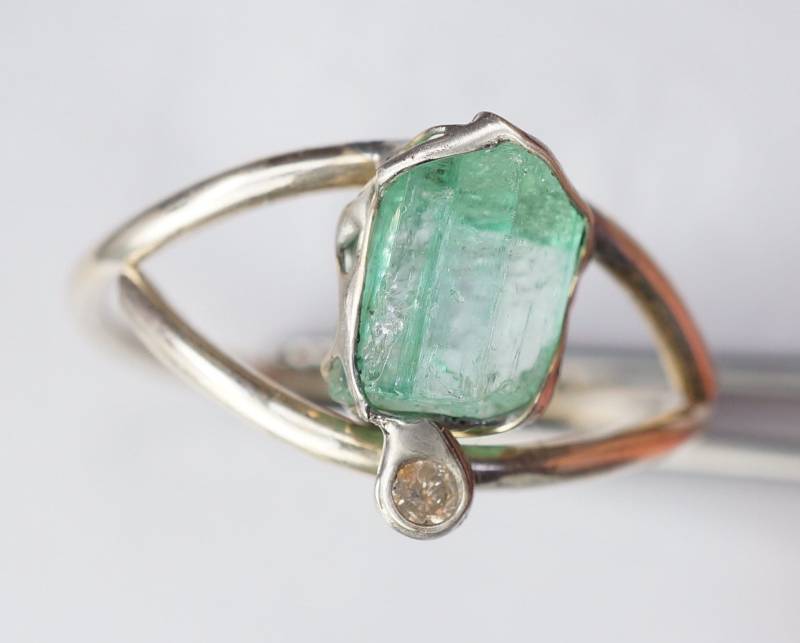 Smaragd Diamant Ring von SAS21Shop