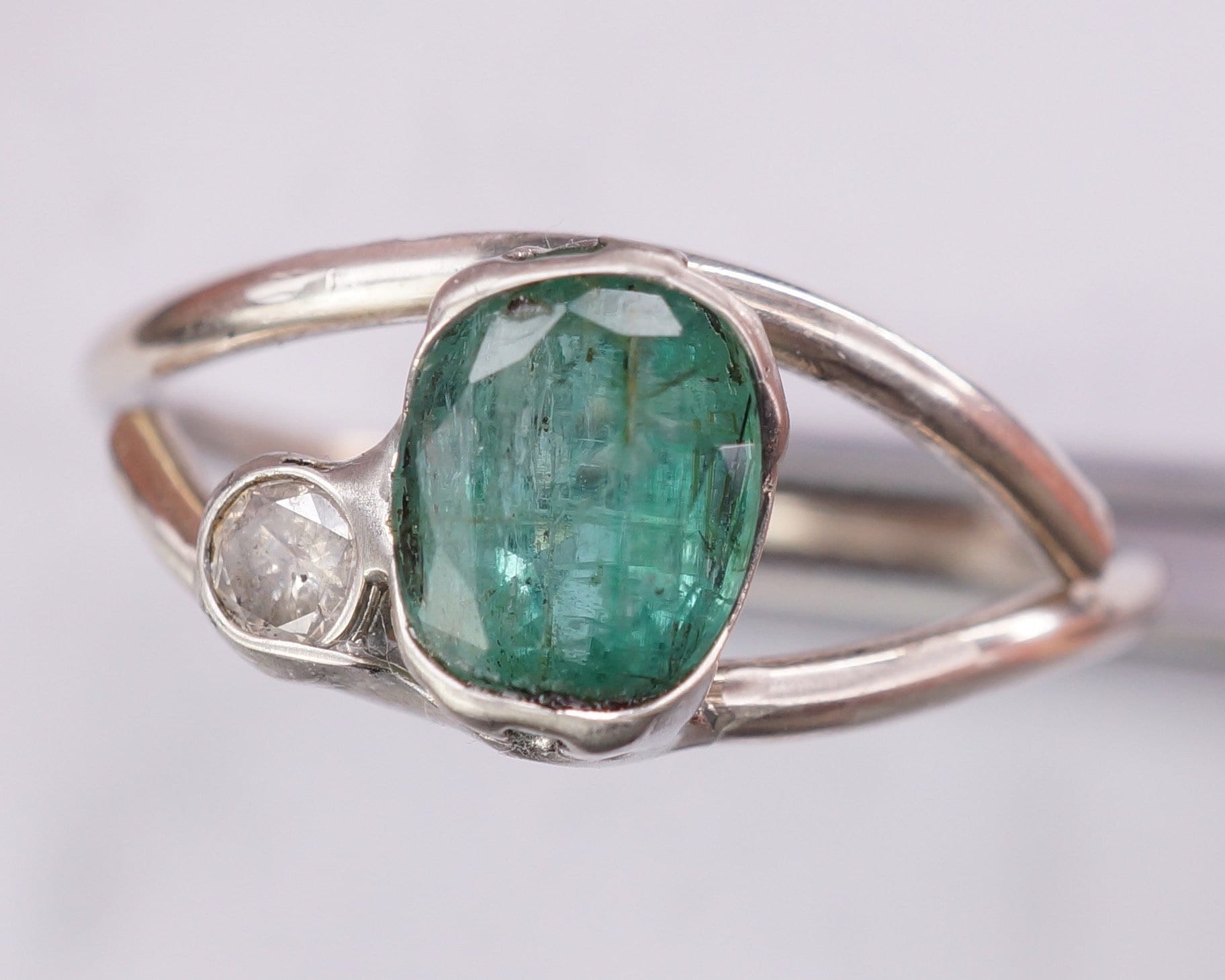 Smaragd Diamant Ring von SAS21Shop