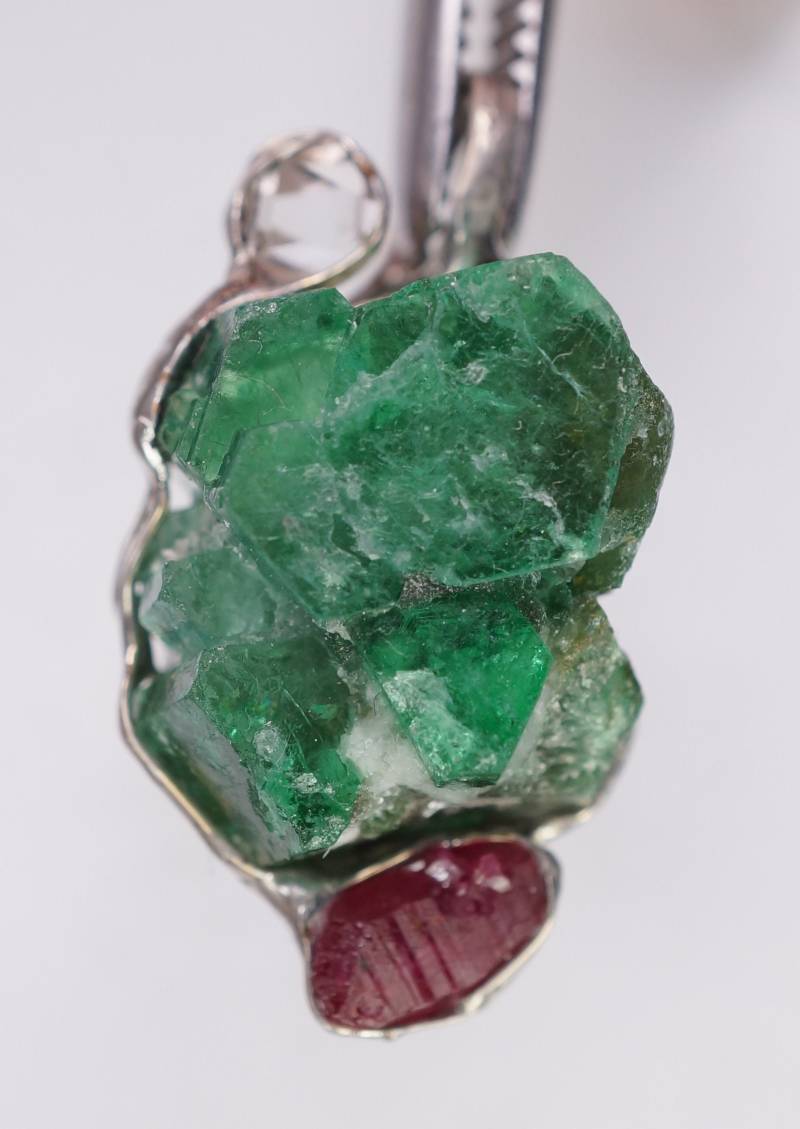 Smaragd Rubin Herkimer Diamant Anhänger von SAS21Shop