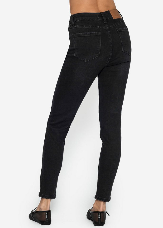 SASSYCLASSY Skinny-fit-Jeans High Waist Skinny Jeans Damen Stretchy Skinny-Fit-Jeans Blue Denim figurbetont elastisch Hellblau Dunkelblau von SASSYCLASSY