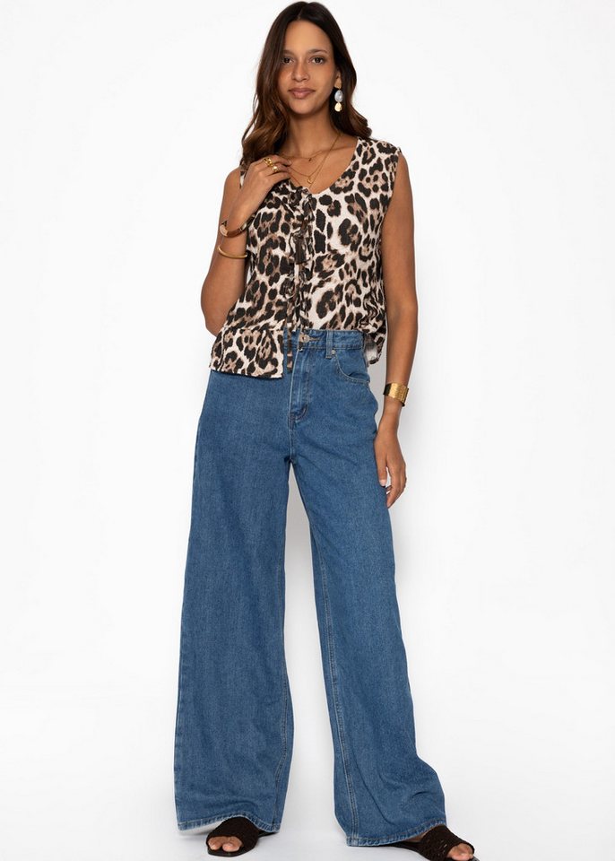 SASSYCLASSY 5-Pocket-Jeans Highwaist Jeans mit weitem Bein für Damen von SASSYCLASSY