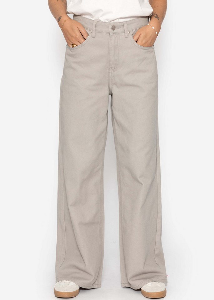 SASSYCLASSY 5-Pocket-Jeans Wide Leg Jeans mit hohem Bund für Damen von SASSYCLASSY