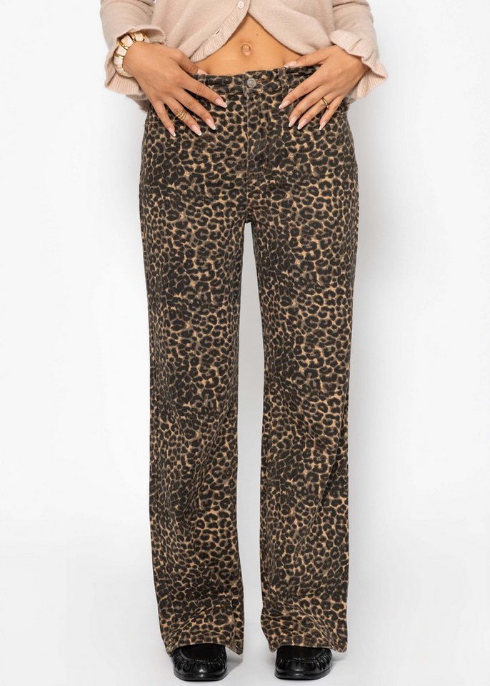 SASSYCLASSY 5-Pocket-Jeans Wide Leg Jeans mit hohem Bund für Damen von SASSYCLASSY