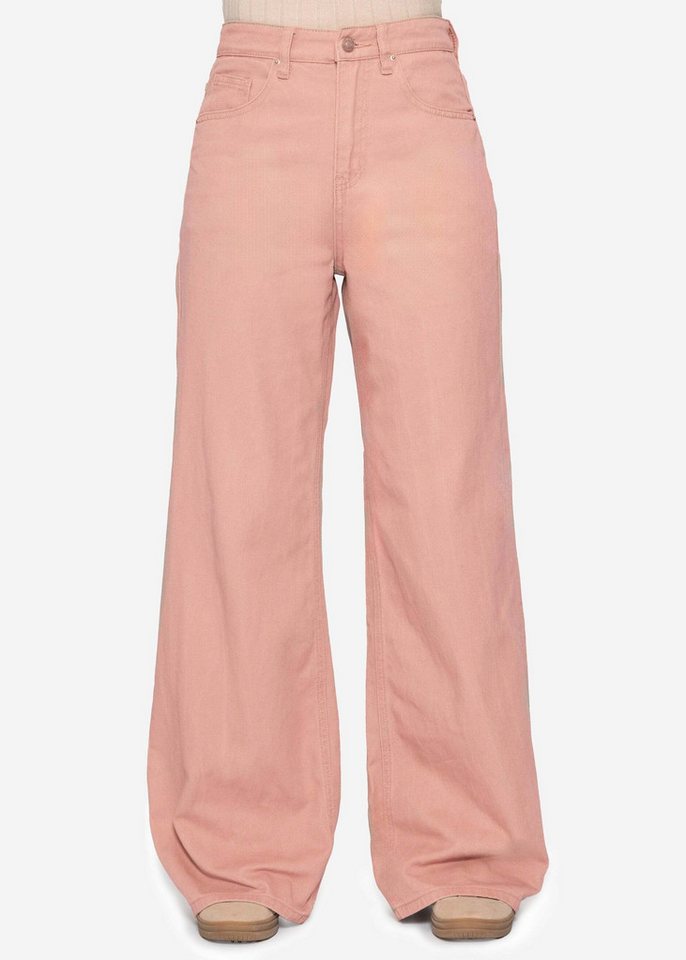 SASSYCLASSY 5-Pocket-Jeans Wide Leg Jeans mit hohem Bund für Damen von SASSYCLASSY