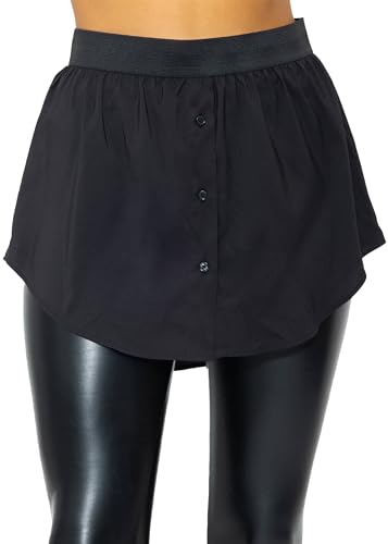 SASSYCLASSY Blusenrock Schwarz - Blusen Unterrock - Bluse Rock Verlängerung - Shirtverlängerung Damen - Shirt Extender in Größen S bis M von SASSYCLASSY
