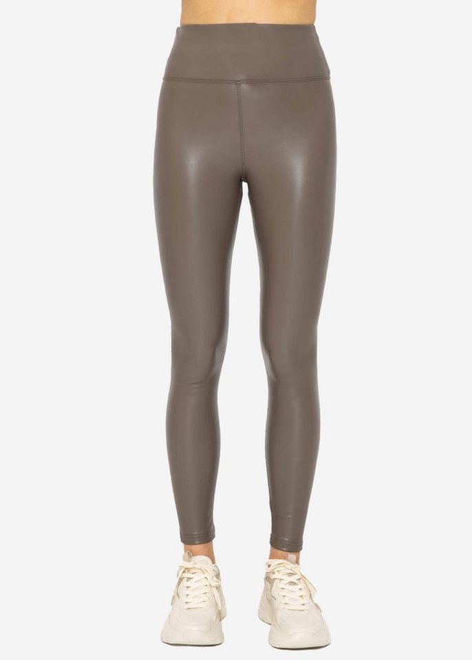 SASSYCLASSY Lederhose Skinny High-Rise Damen Leggings mit Thermo-Futter Highwaist Thermoleggings in Lederoptik gefütterte Kunstlederhose Damen von SASSYCLASSY