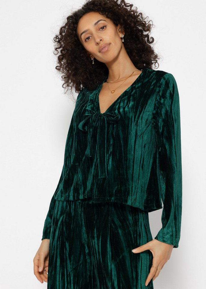 SASSYCLASSY Minirock Mini Plissée Rock Damen mit Gummibund Elegant A-Linien-Rock kurz aus Chiffon mit Unterrock und Ton in Ton Nähten von SASSYCLASSY