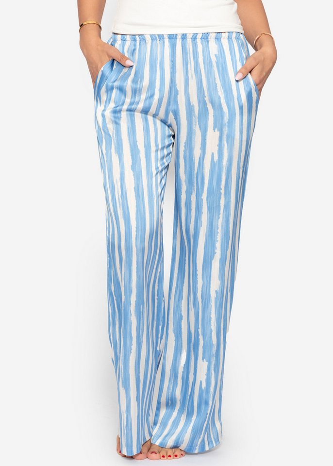 SASSYCLASSY Minirock Lockere Satinhose Damen Lang mit Print Hose aus Satin in Schlangen-Muster oder gestreift mit elastischem Bund SASSYCLASSY Minirock Lockere Satinhose Damen Lang mit Print Hose aus Satin in Schlangen-Muster oder gestreift mit elastischem Bund von SASSYCLASSY