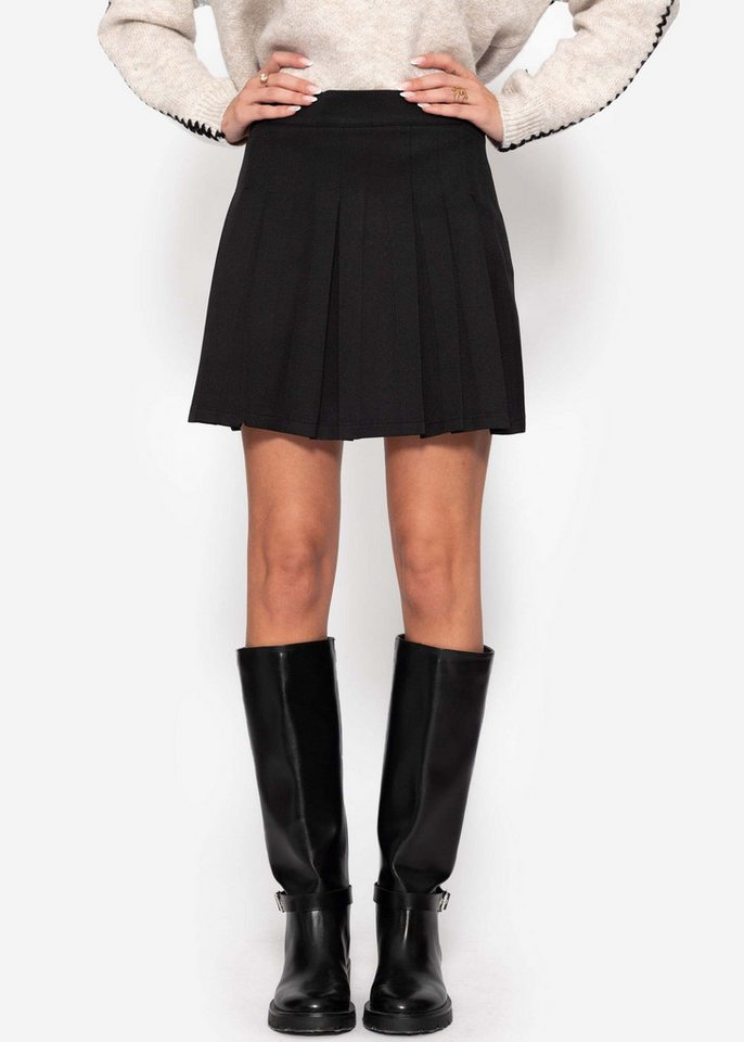 SASSYCLASSY Minirock Mini Rock mit Falten für Damen Moderner Rock mit strukturierter Silhouette und seitlichem Verschluss von SASSYCLASSY