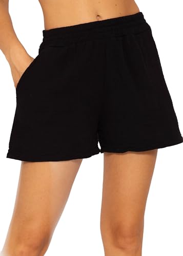 SASSYCLASSY Musselin Shorts, schwarz von SASSYCLASSY