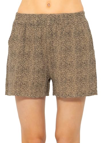 SASSYCLASSY Musselin Shorts mit Leo-Print, beige von SASSYCLASSY