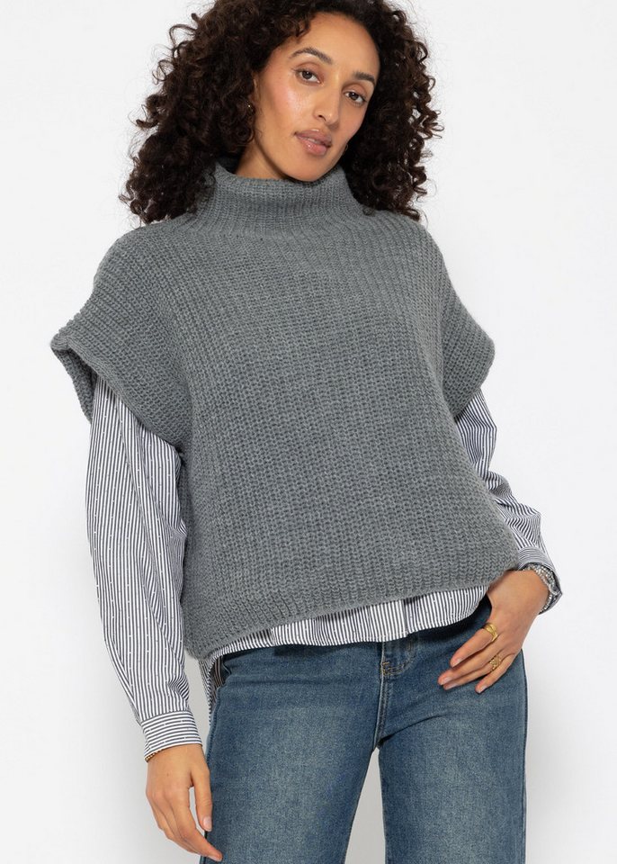 SASSYCLASSY Pullunder Oversize Pullunder Damen mit Turtleneck Elegant von SASSYCLASSY