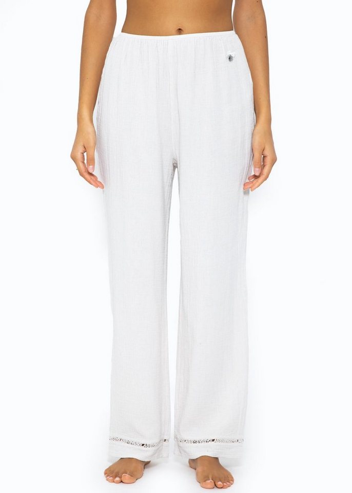 SASSYCLASSY Pyjamahose Lässige Pyjamahose aus Musselin von SASSYCLASSY
