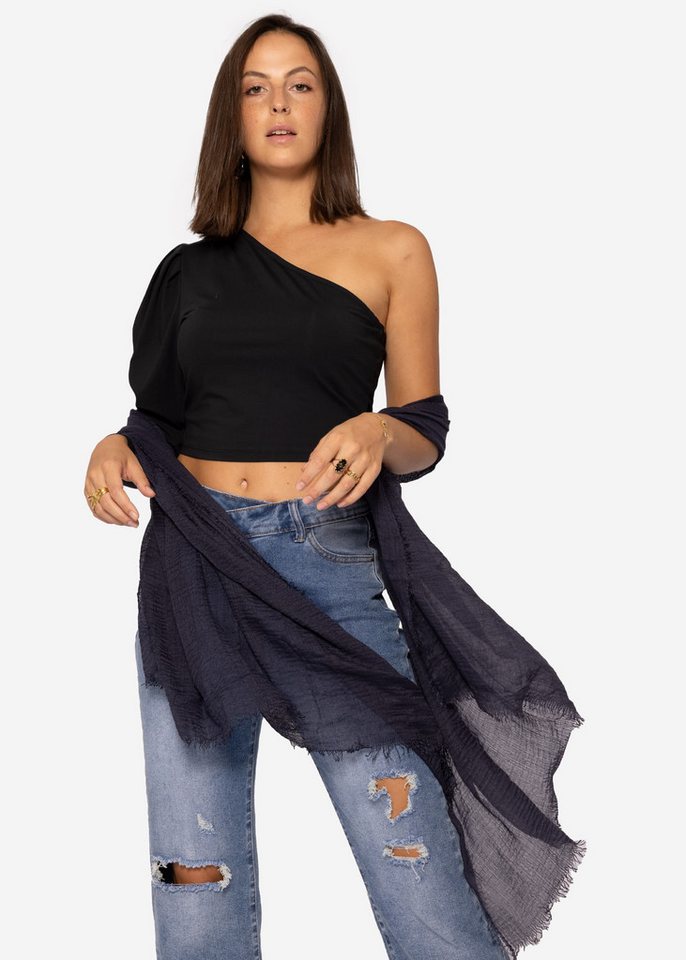 SASSYCLASSY Schal Musselin Schal für Damen, Weicher Schal aus Viskose mit ausgefransten Enden von SASSYCLASSY