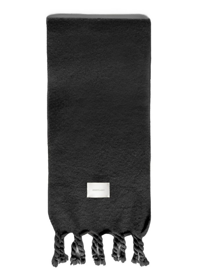 SASSYCLASSY Schal Schal Damen elegant, Warmer langer Damen Schal Schwarz Beige Grau Orange von SASSYCLASSY