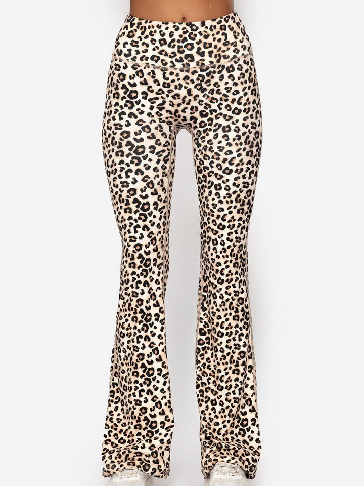 SASSYCLASSY Sporthose High Waist Flare Leggings Damen mit Taillenbund von SASSYCLASSY