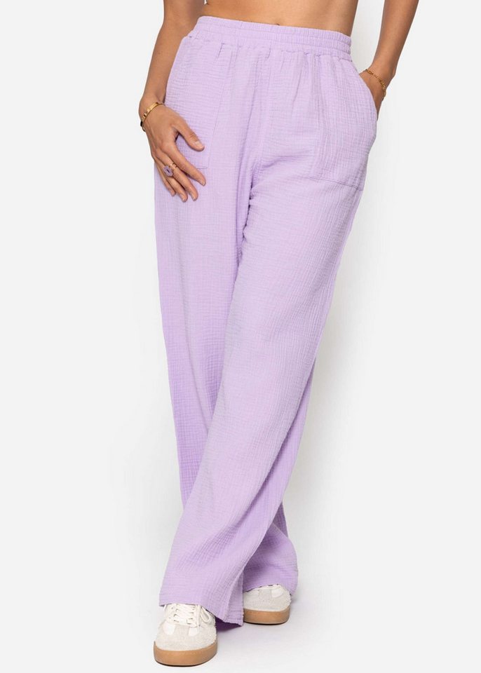 SASSYCLASSY Stoffhose Musselin Hose Damen aus Baumwolle Musselinhose lang mit Eingriffstaschen schwarz SASSYCLASSY Stoffhose Musselin Hose Damen aus Baumwolle Musselinhose lang mit Eingriffstaschen schwarz von SASSYCLASSY
